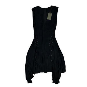 AllSaints Miller Lace-Up Boho Sleveless Dress Black Size 00 US